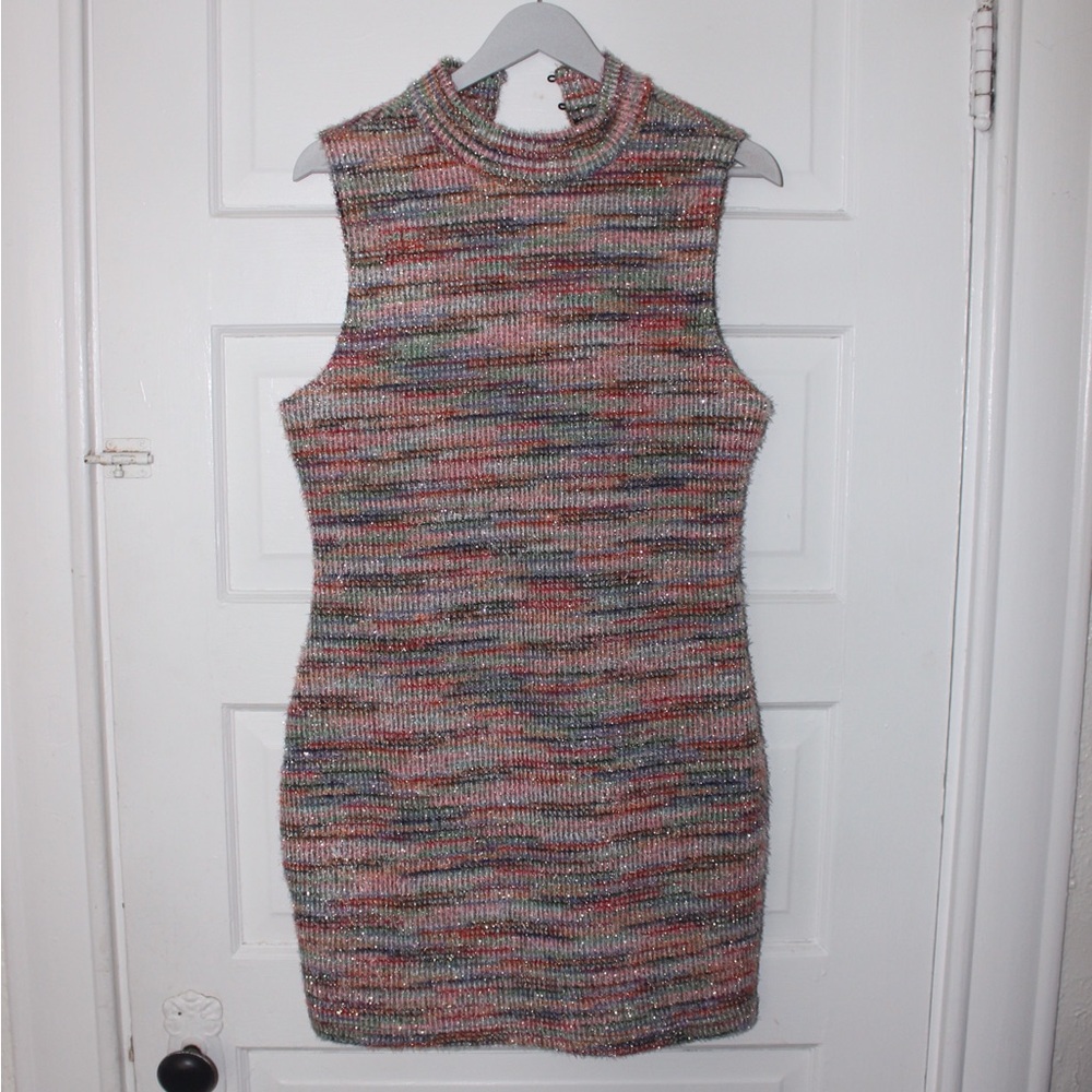 MAJORELLE Multicolored Knit Mini Dress